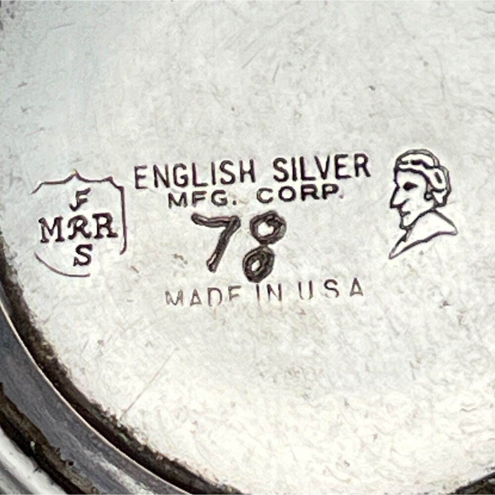 Vintage English Silver Mfg Corp Lidded Sugar Bowl Silverplate Pattern 78 USA - Picture 6 of 12